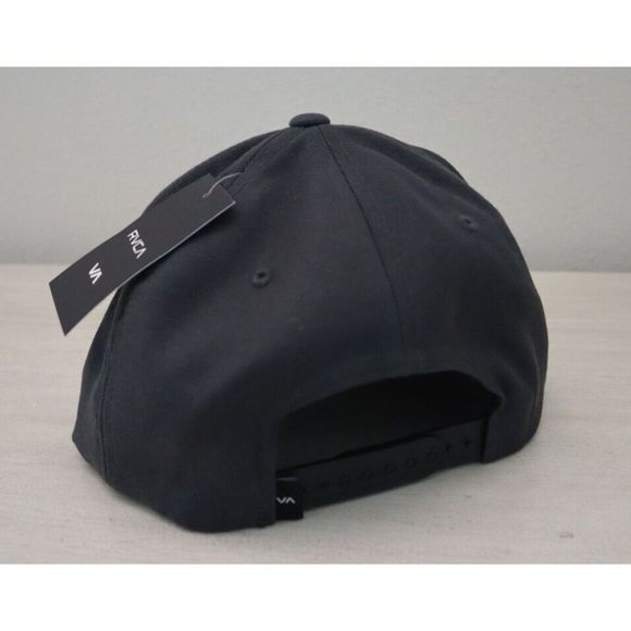 RVCA AVYHA00347 Unisex Pirate Black Stripe Hex Snapback Hat - Picture 2 of 6